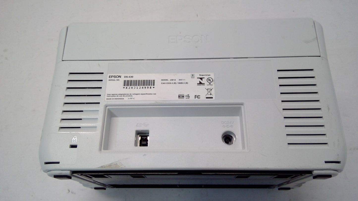 Epson DS-530 J381A Color Duplex Document Scanner No Input Tray