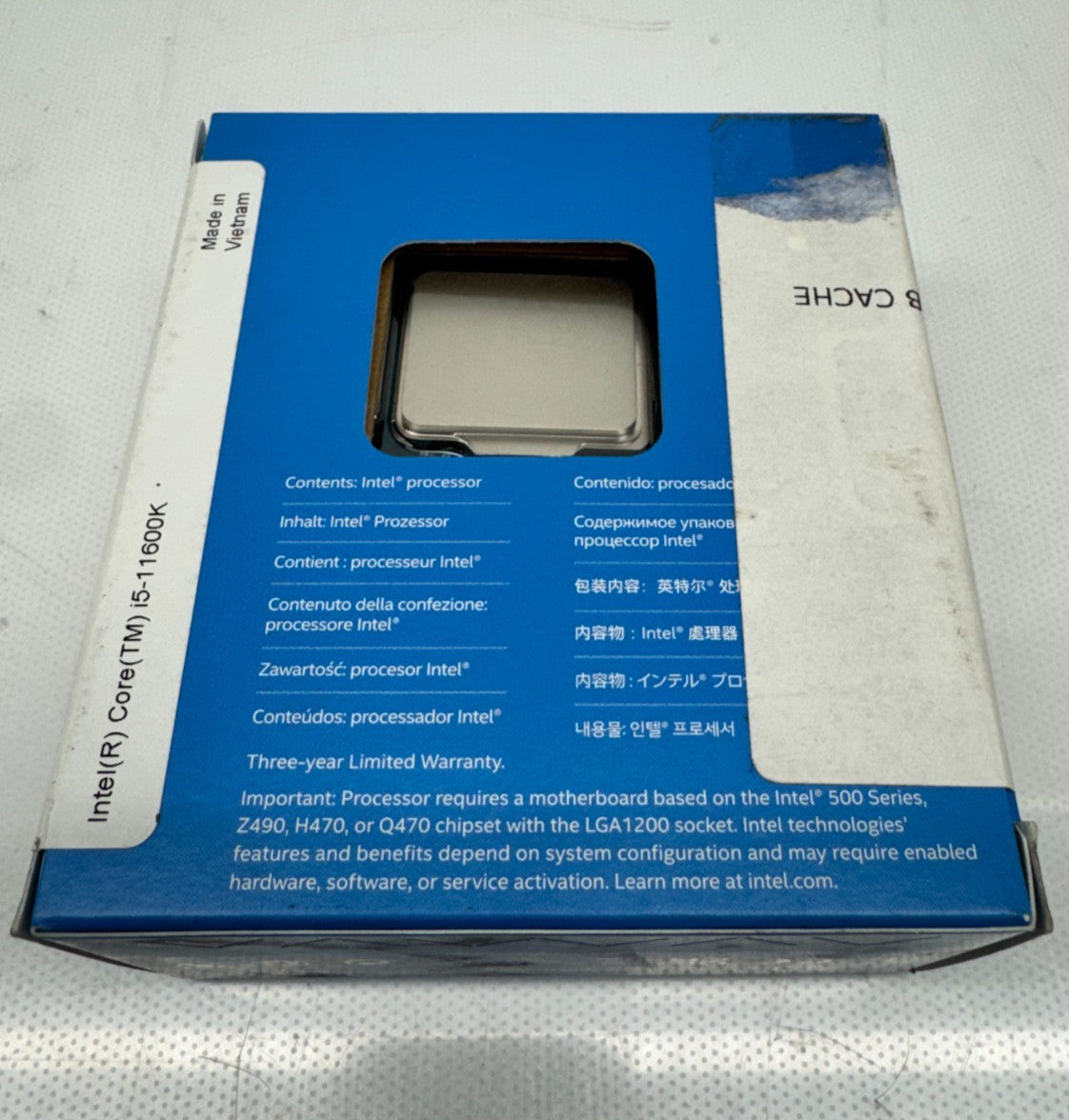 NEW Intel Core i5-11600K SRKNU Desktop Processor 3.9 GHz, 6-Core, 12-Thread