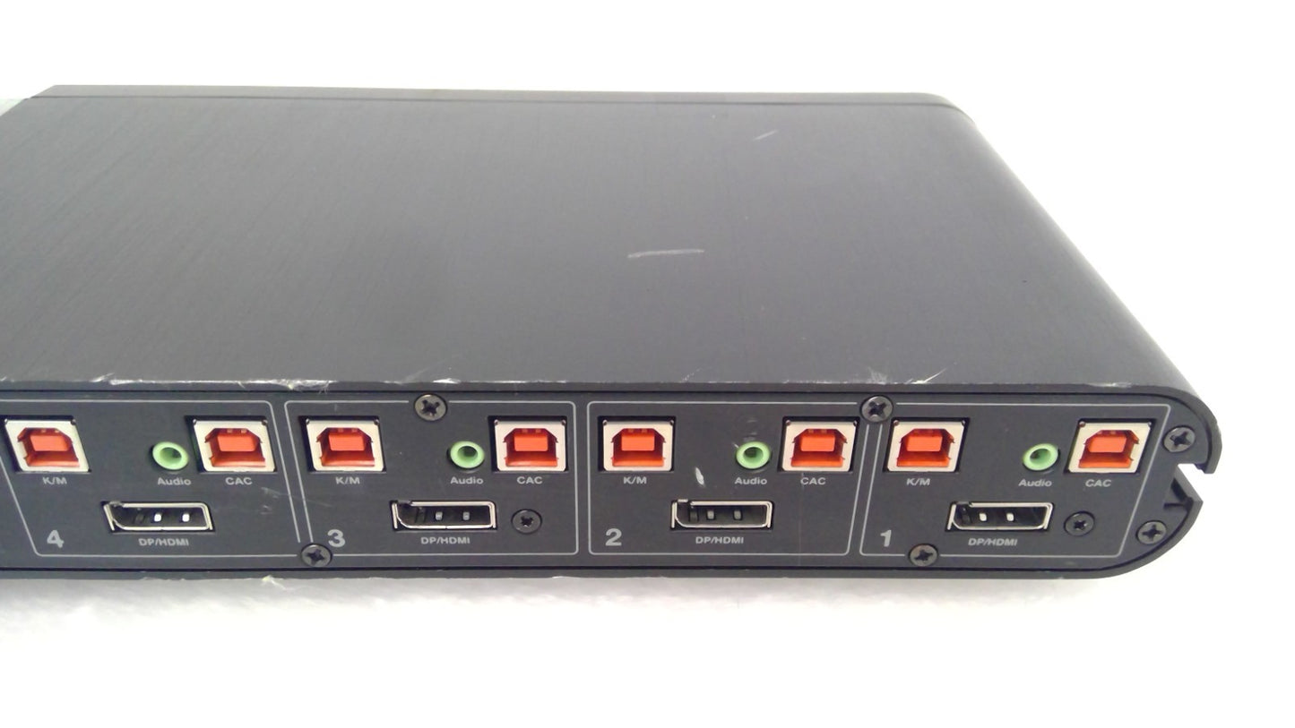 Belkin Advanced Secure F1DN104KVM-UN-3 4-Port DP/HDMI Dual Audio KVM Switch
