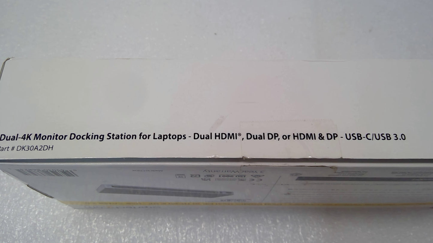 StarTech DK30A2DH Dual 4K Universal Docking Station USB-C USB-A DisplayLink HDMI