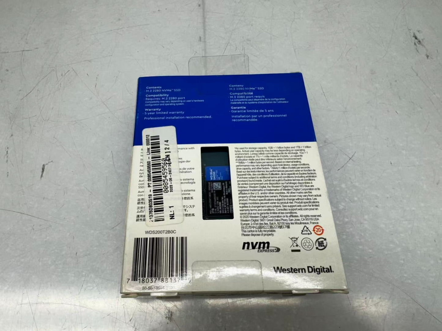 WD Blue SN550 2TB M.2 NVMe Internal SSD (WDS200T2B0C)
