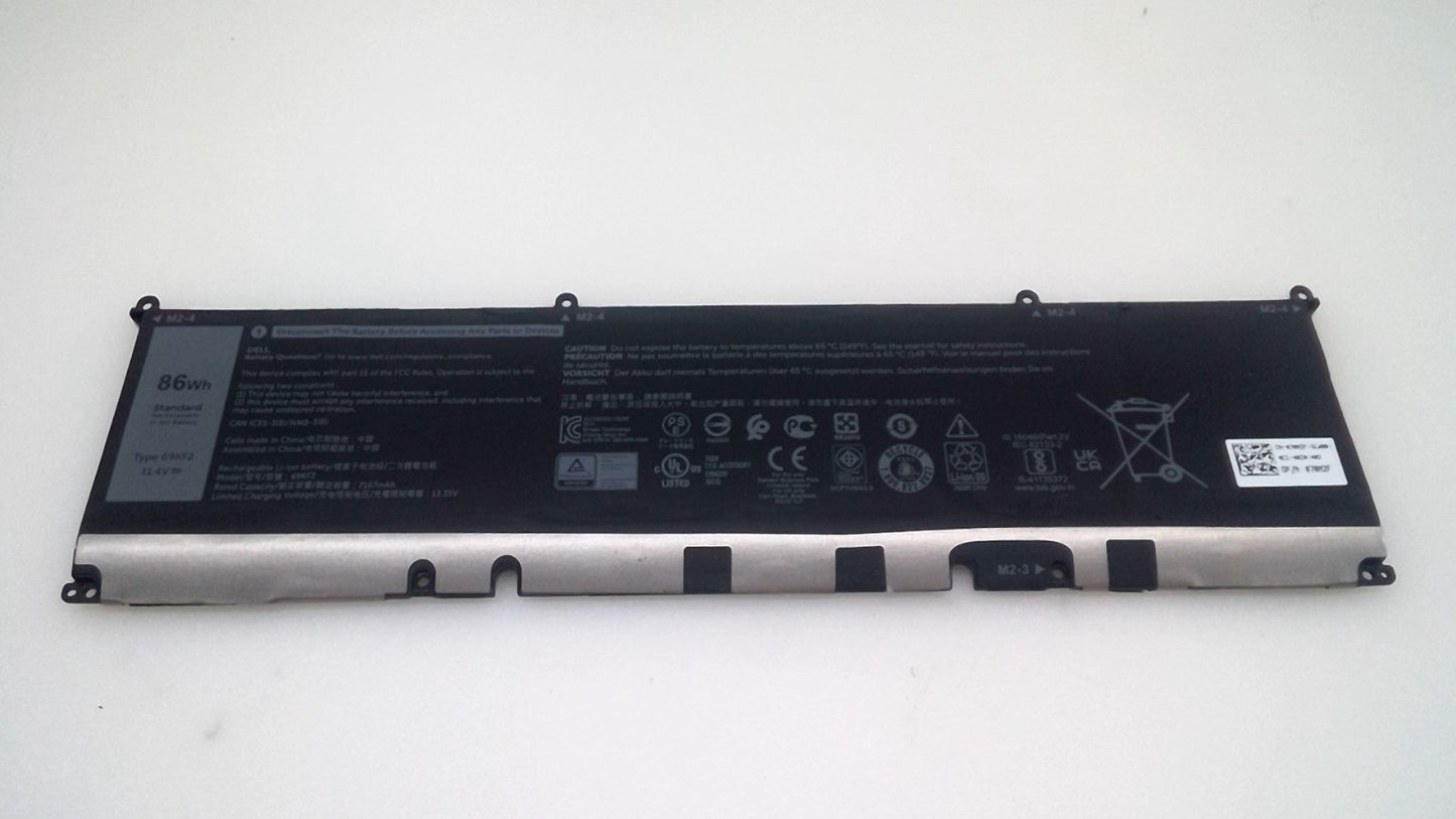 Genuine Dell 69KF2 Alienware M15 R7 M17 R4 Precision 5550 11.4V 86WH Battery