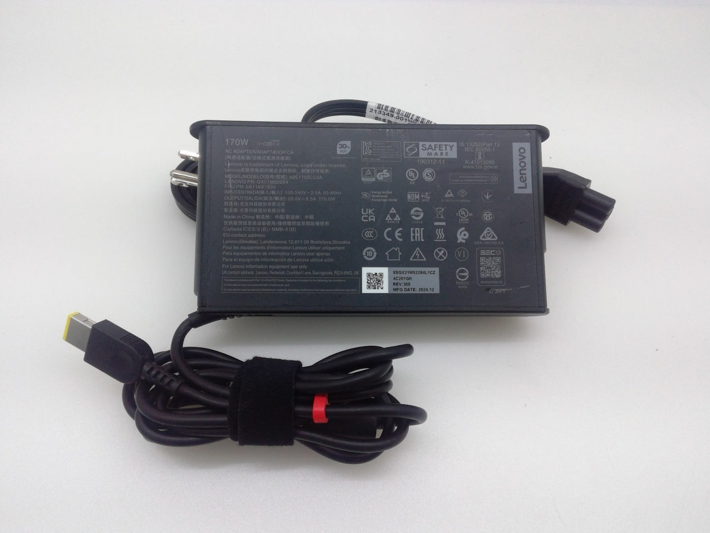 OEM Lenovo 170W 20V AC Adapter ADL170SLC2A SA10R16885 02DL137 ThinkPad