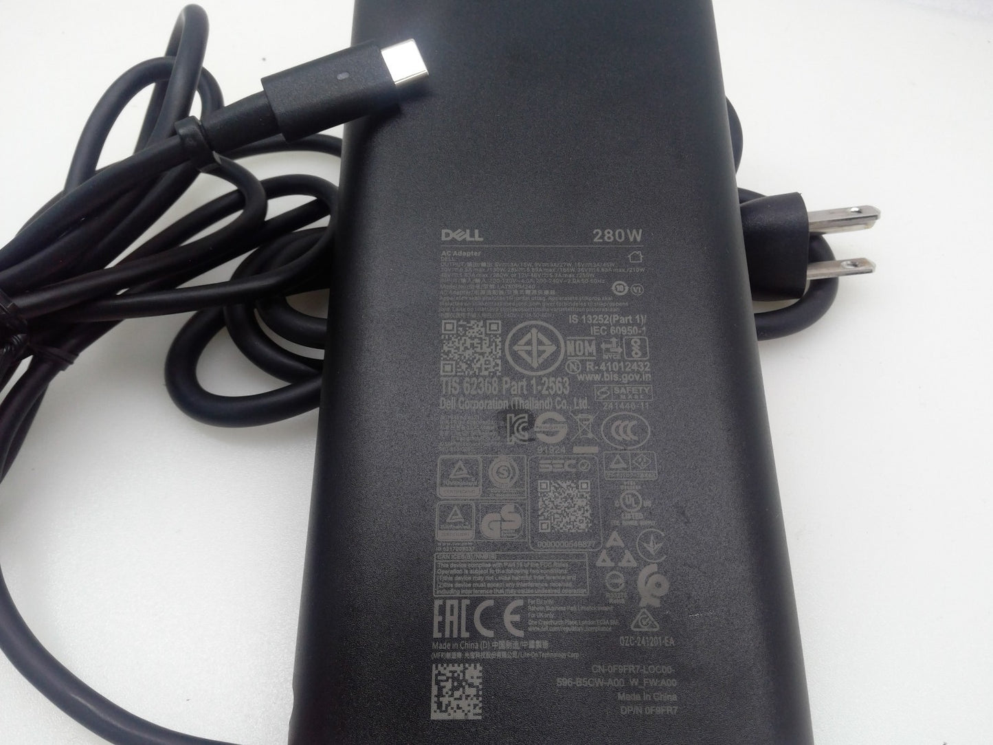 Genuine Dell 280W USB C HA280PM240 DA280PM240 LA280PM240 Laptop Charger Adapter