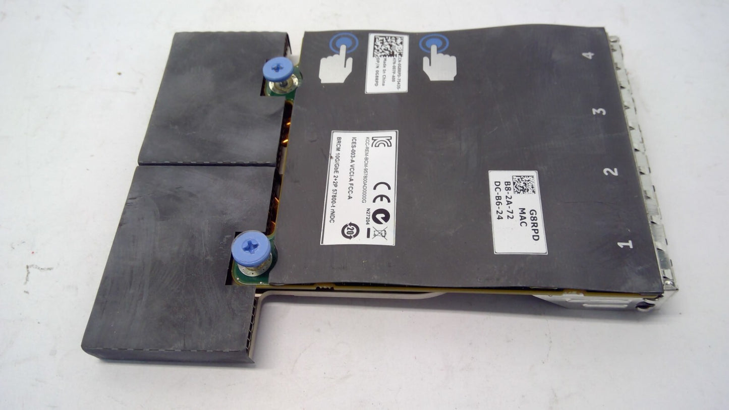 Dell Broadcom 57800-T G8RPD Port 2x10Gb 2x1Gb RJ45 Network Daughter Card
