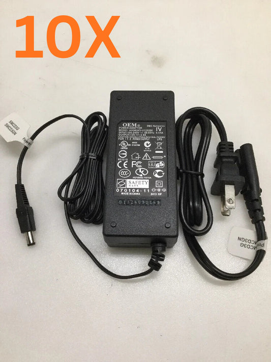 LOT OF 10 OEM 12V 2.0A AC Adaptor Power Charger Input 100-240V ADS0243-U120200