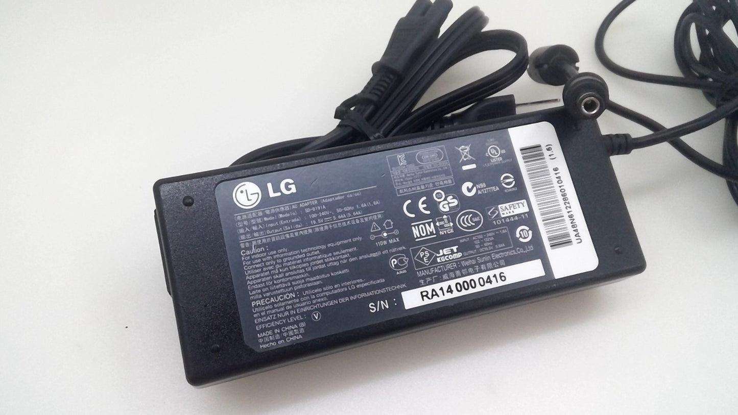 Genuine LG SD-B191A AC Adapter 110W 19.5V 5.64A Power supply W/cord