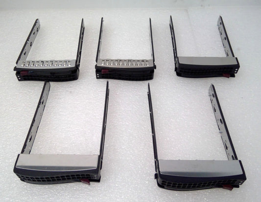 Lot of 5 Genuine Supermicro 3.5" Hard Drive Caddy 01-SC82670-XX00C101 W/4 Screws