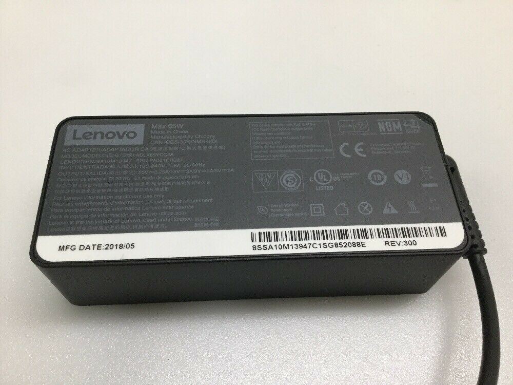 OEM Lenovo 65W USB-C Ac Adapter Charger For P51s P52s E485 E580 T470 X280 TP25