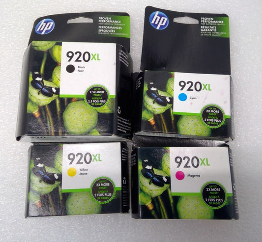 GENUINE NEW HP 920XL Ink Cartridge 4-Pack for Officejet 6000 6500 7000 7500