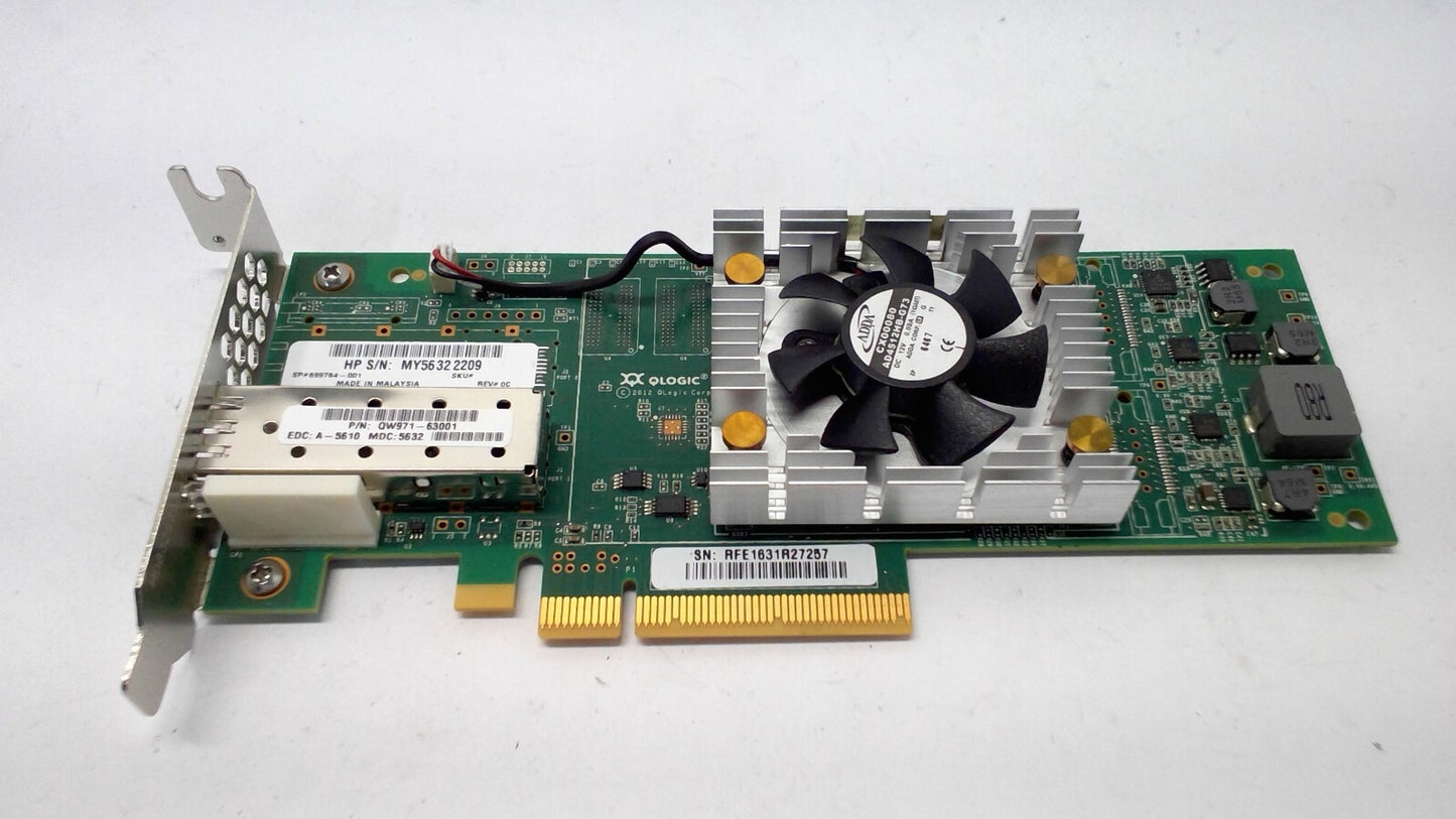 HP QLogic QLE2660 QW971-63001 16Gb Single Port PCIe FC HBA 699764-001 LP