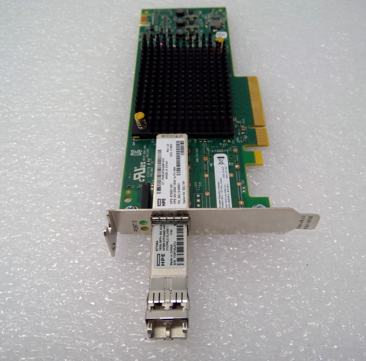 HPE Q0L13A SN1200E 16Gb 1 Port Fibre Channel HBA 870001-001 W/1x16G SFP