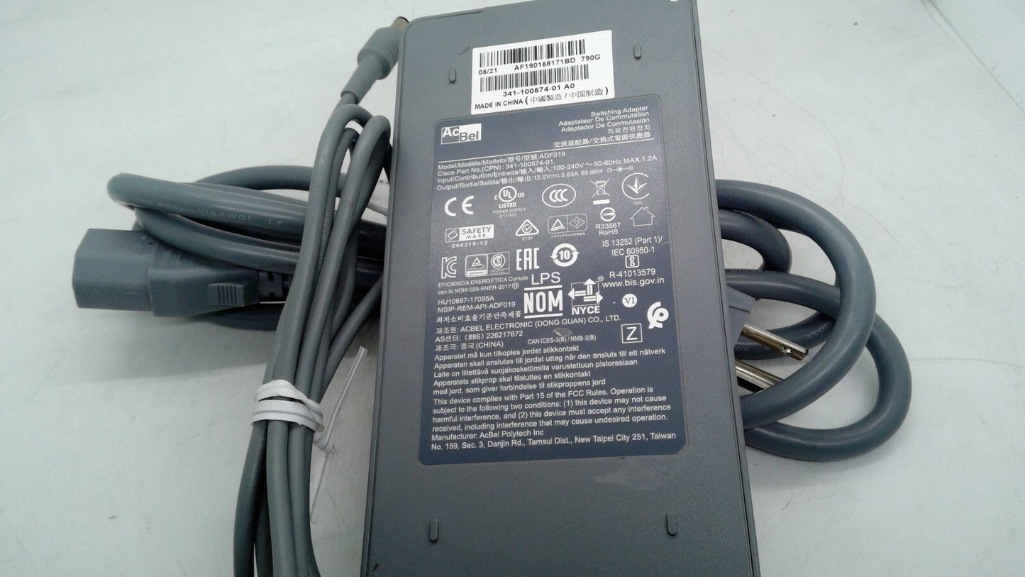 AcBel 70W ADF019 Switching AC  Adapter 12V 5.83A 341-100574-01