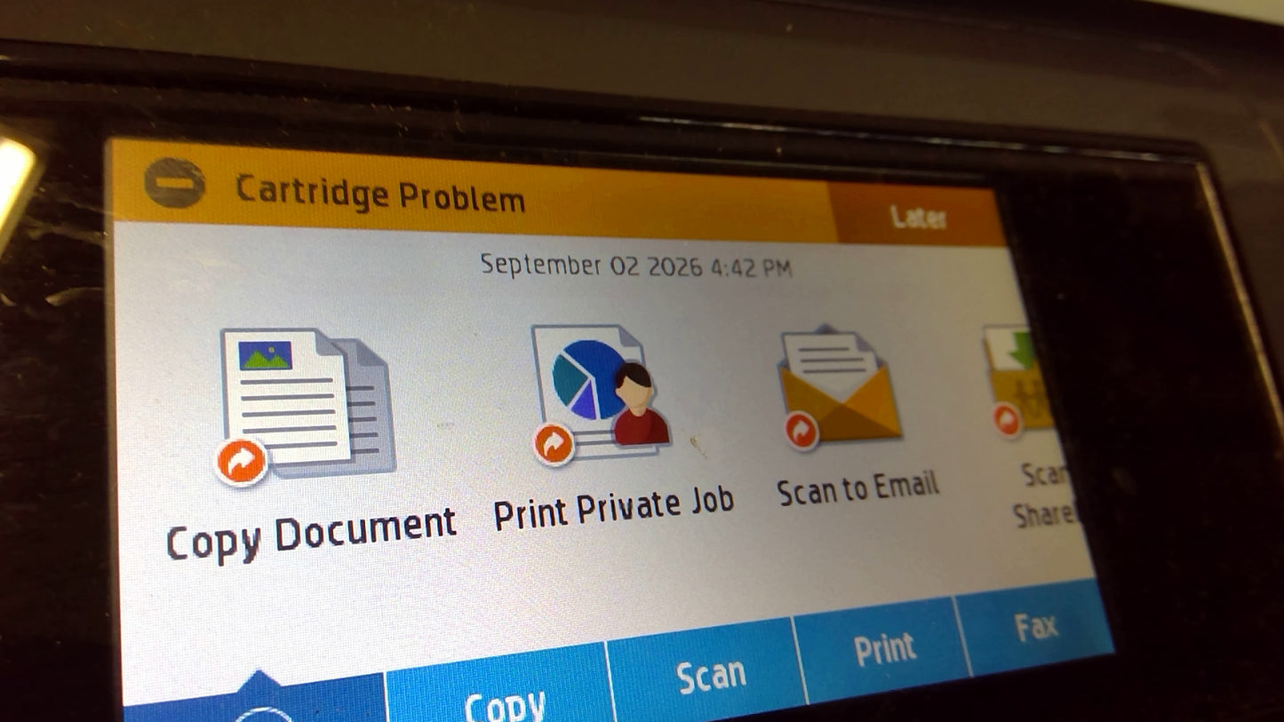 HP PageWide Pro MFP 577dw Color Inkjet Printer VCVRA-1504-00 duplex Wi-Fi *READ*