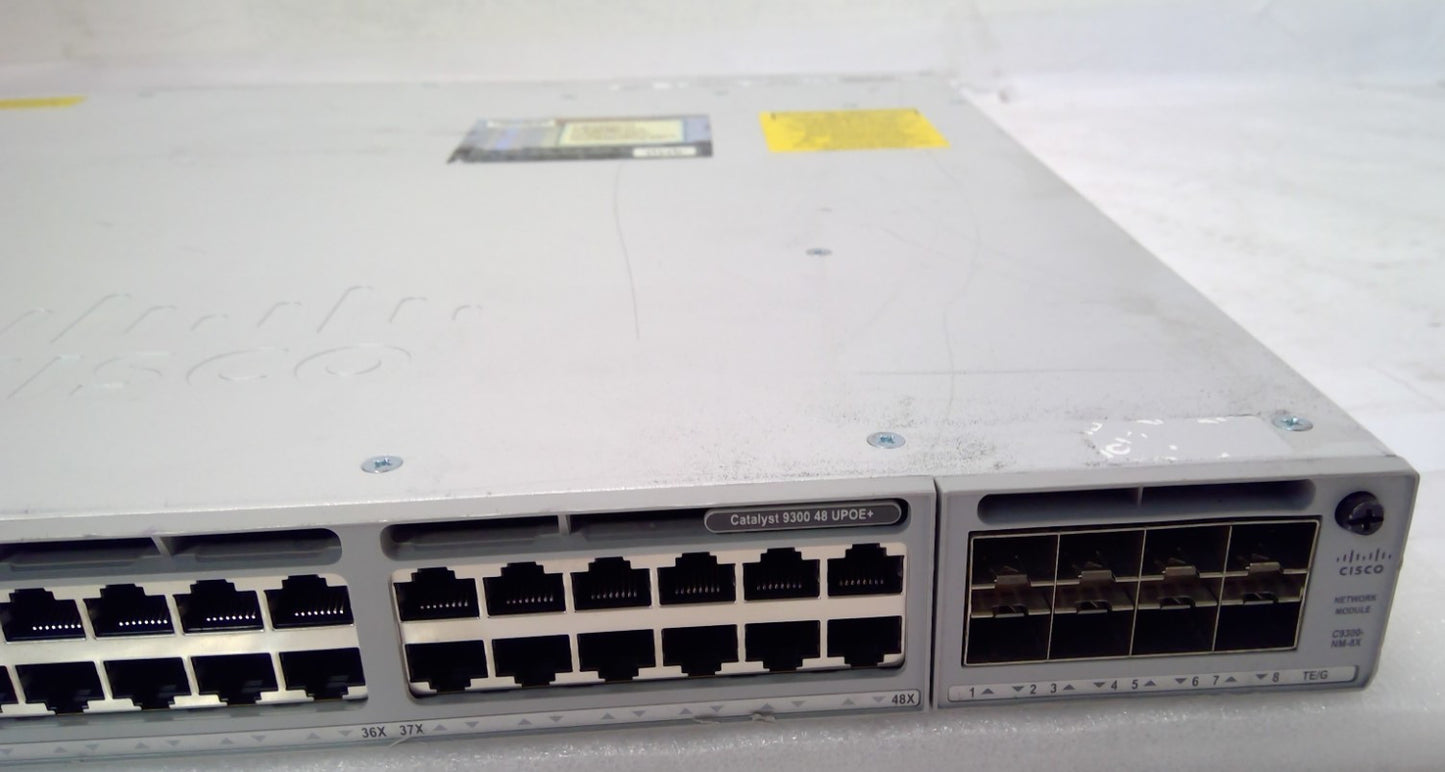 Cisco C9300-48H-A Catalyst 9300 48-Port UPOE+ Switch W/MODULE  *NO PSU NO FANS*