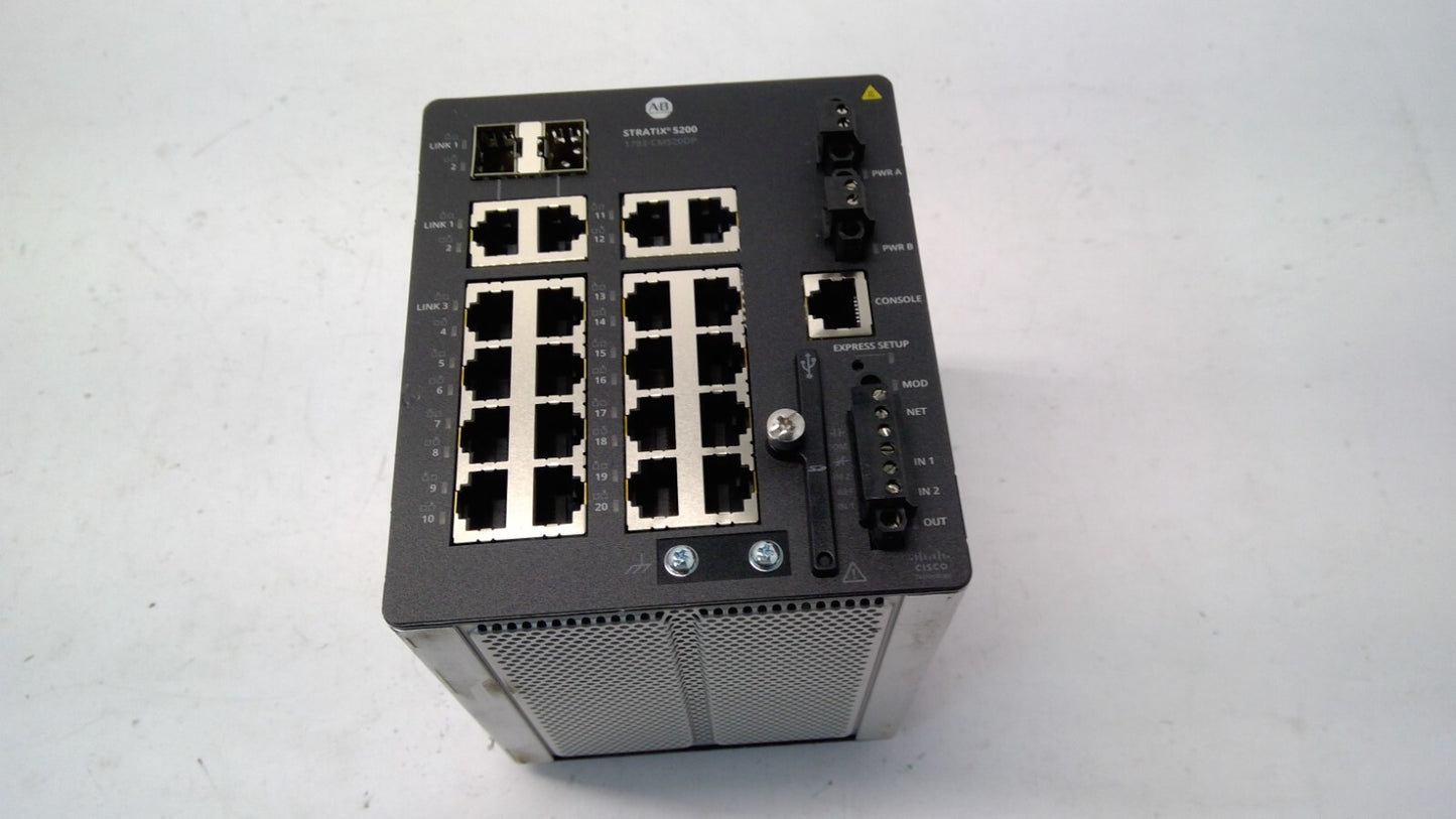 Allen Bradley 1783-CMS20DP Stratix 5200 Managed EtherNet Switch 18 x 100/1000Mbp
