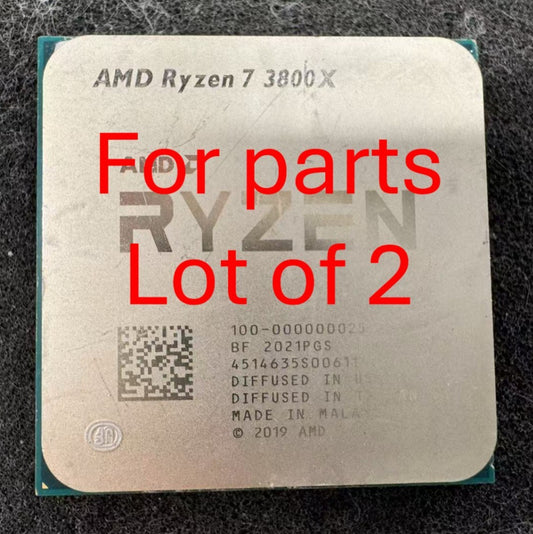For parts Lot of 2 AMD Ryzen 7 3800X 3.9GHz, 8-Core, 16-Thread Socket AM4