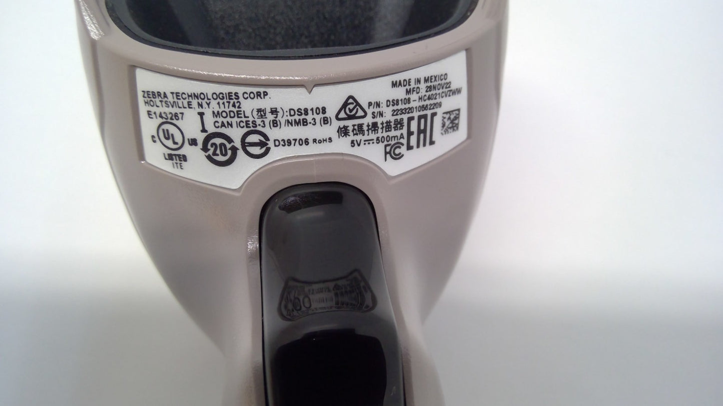 Zebra DS8108 DS8108-HC4000BVZWW Handheld Barcode Scanner Gray