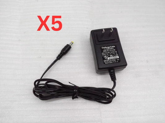 Lot of 5 ChallengerCable Model PS-1.75-15-15W 15V 1.5A Power Supply