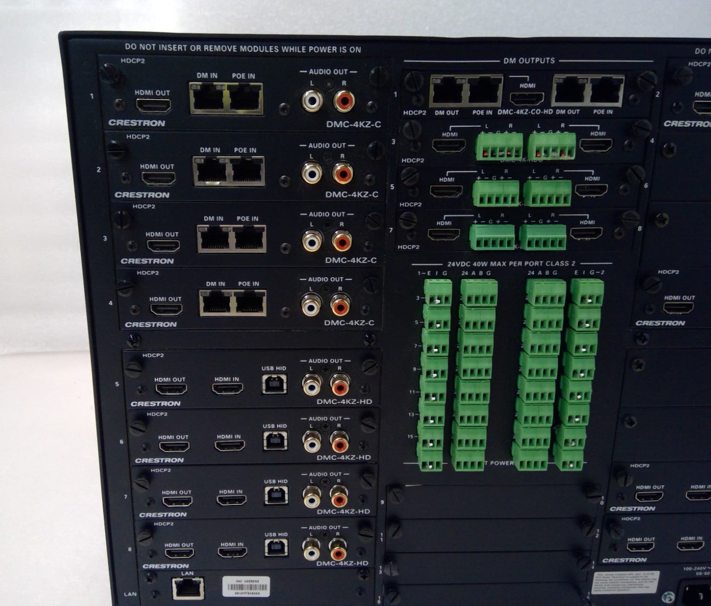 CRESTRON DM-MD16X16 DigitalMedia 16x16 HDMI Matrix Switcher
