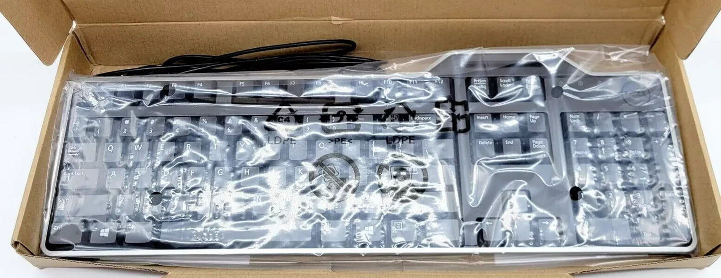 Lot of 120-NEW Dell KB813 (KB813BKUS)Smartcard Wired Keyboard*Missing Palm Rest*