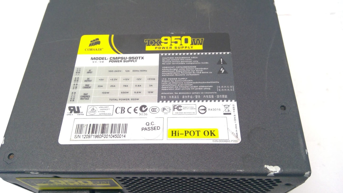 CMPSU-950TX Corsair TX950 Enthusiast Series 950-Watts 80 Plus Power Supply
