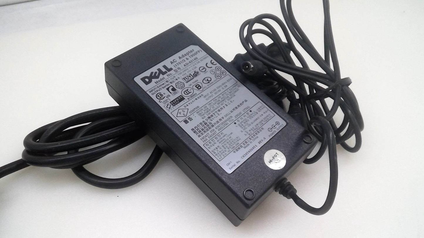 Genuine Dell AC Power Adapter 1701/2 1900FP AD-4214N 14V 3A 42W Tip 6.5*4.4mm