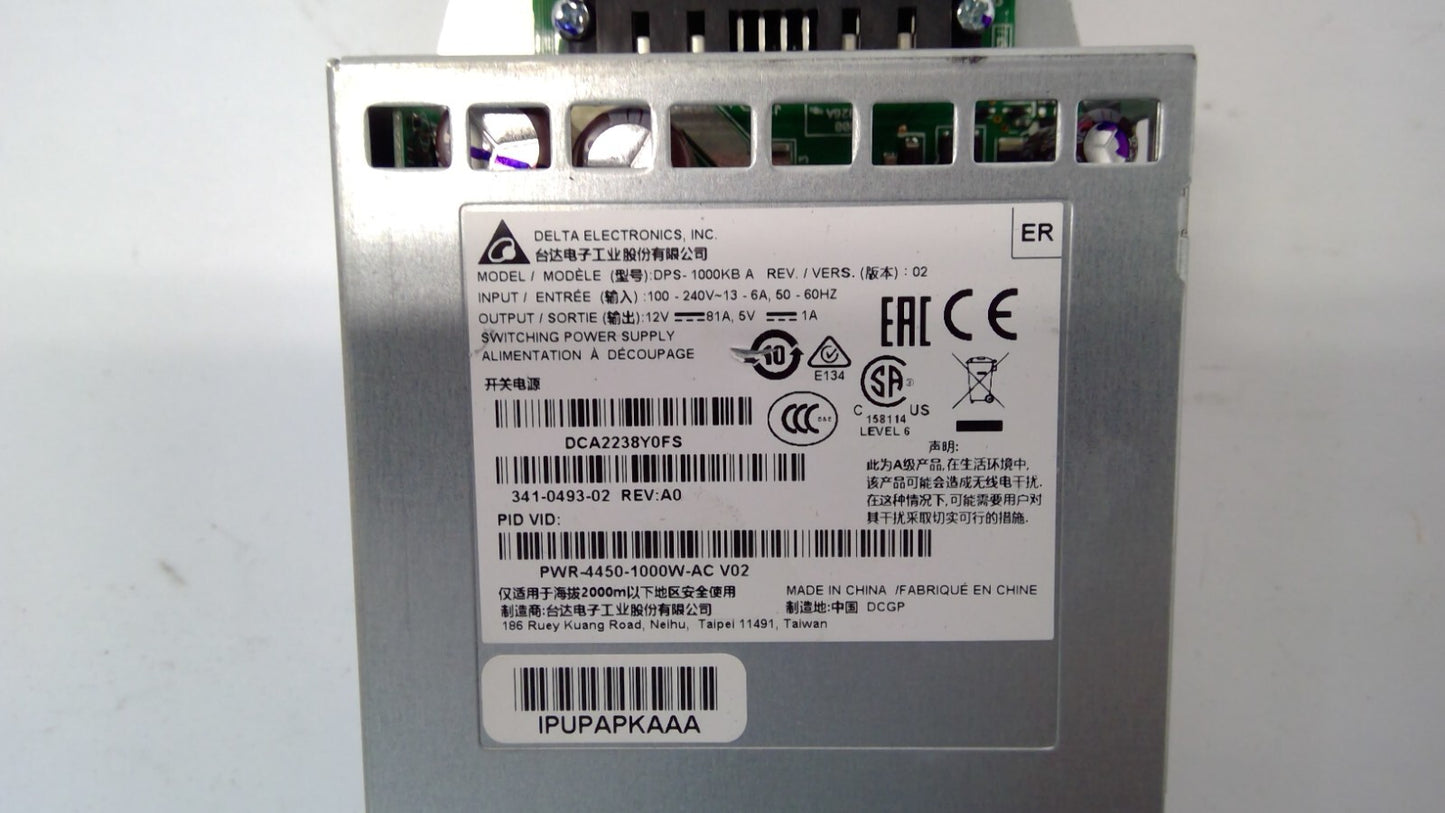 Cisco Delta 1000W Power Supply DPS-1000KB A PWR-4450-1000W-AC 341-0493-02