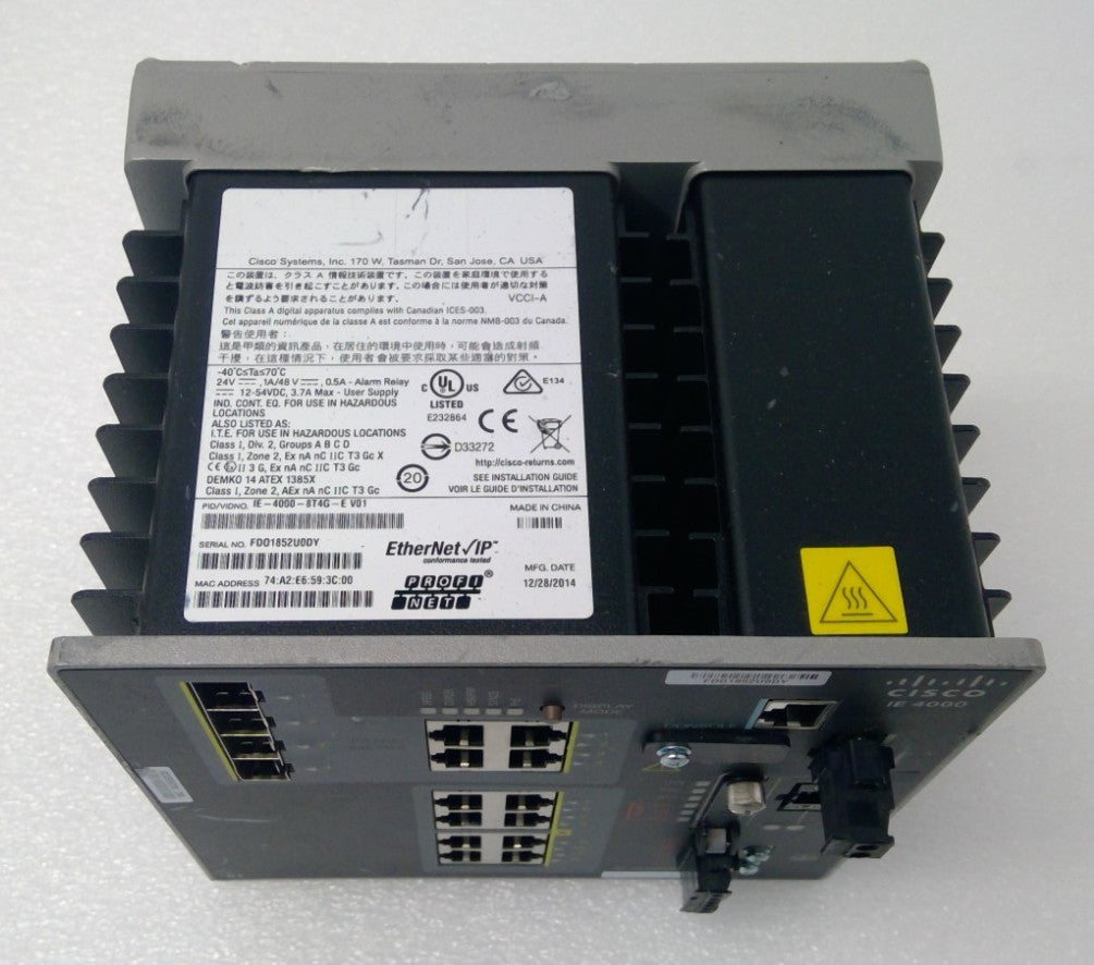 Cisco Industrial Ethernet Switch IE-4000-8T4G-E 12-Port Managed DIN Rail