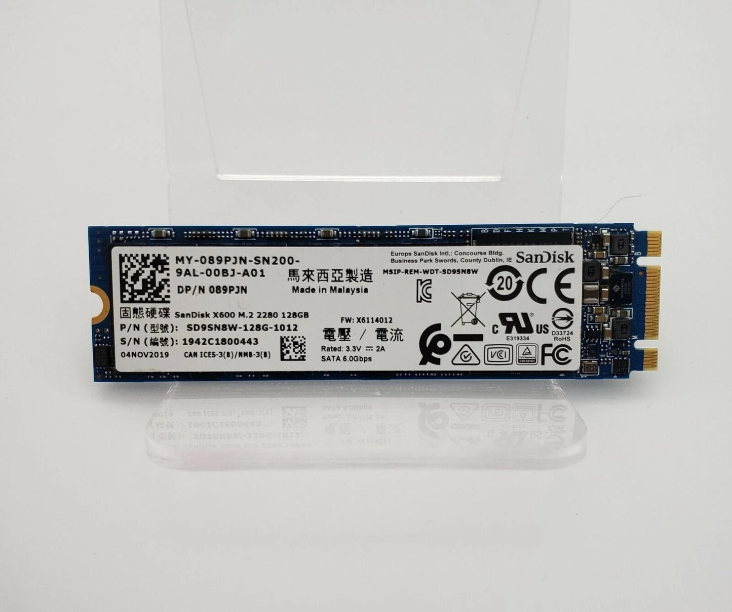 NEW DELL 089PJN 89PJN - Sandisk X600 SATA M.2 Gen3 2280 128GB Solid State Drive
