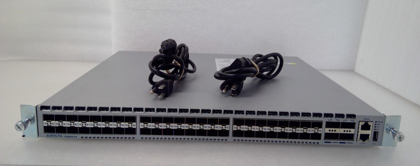 Arista DCS-7050SX-64-F 48x 10G SFP+ 4x 40Gb QSFP Ports Ethernet Switch Warranty
