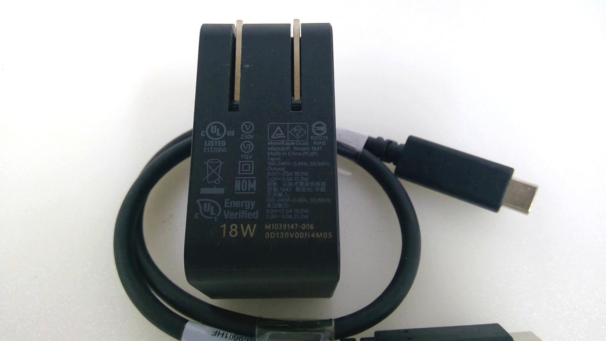 Genuine Microsoft 1847 18W USB-C Power Adapter Charger w/ USB-C Cable OEM