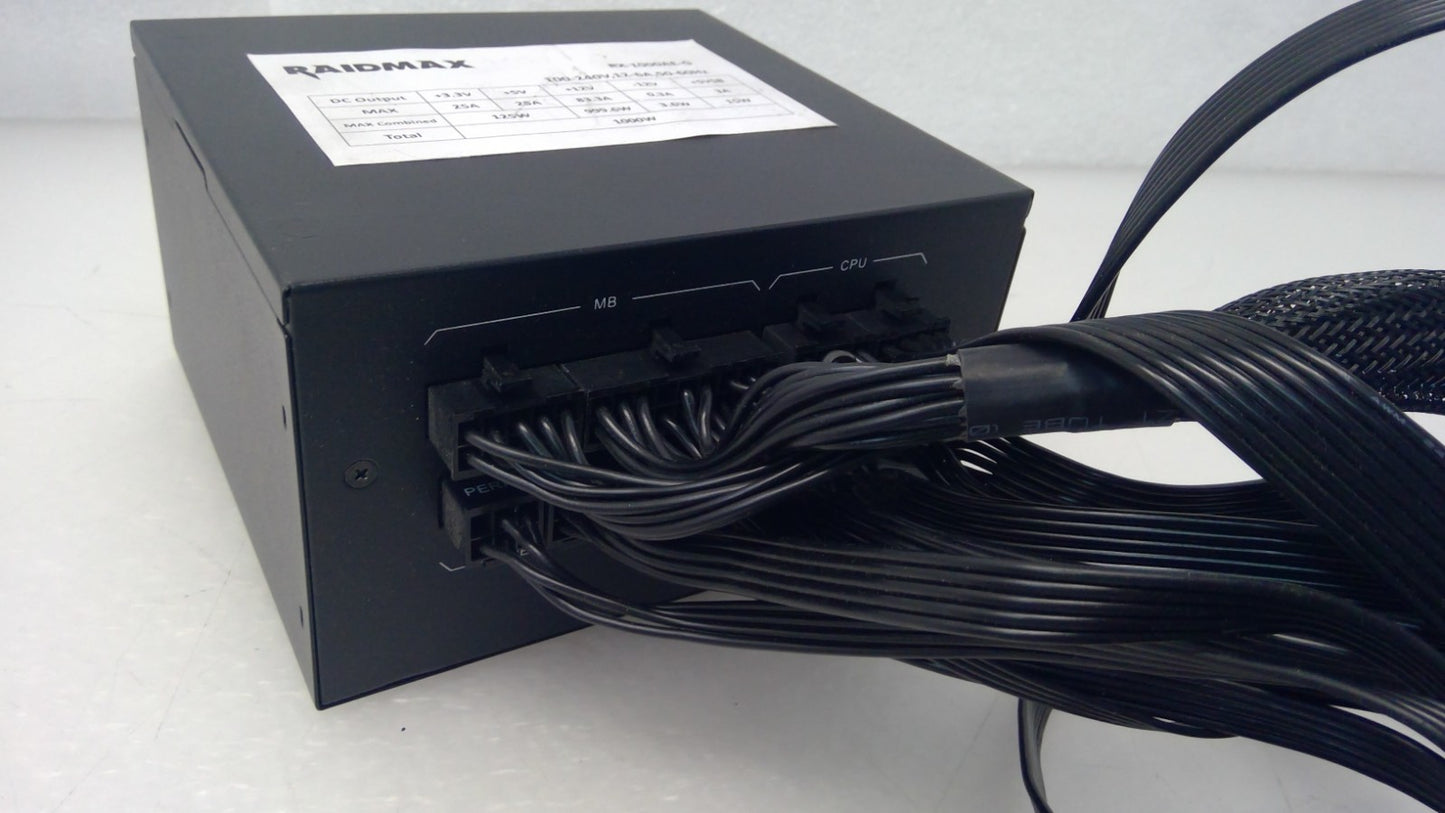 RAIDMAX RX-1000AE-G 1000W Power Supply 80 PLUS Gold Certified ATX 3.0 PCIe 5.0 F