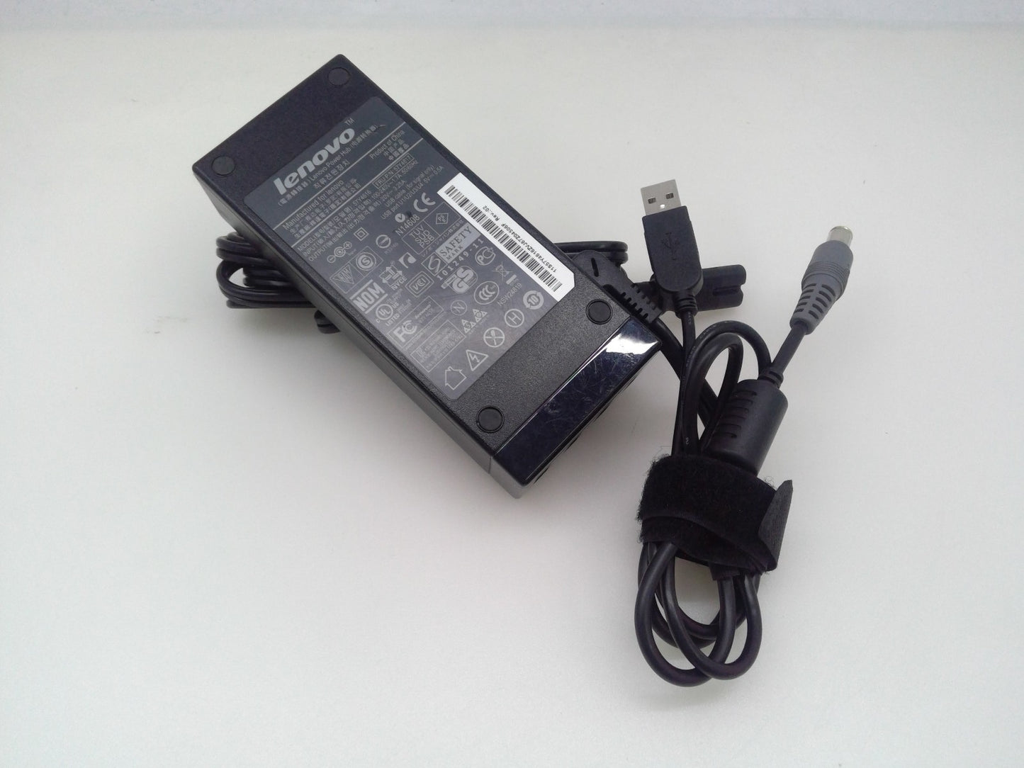 Genuine Lenovo 57Y4616 20V 3.25A Black Power Hub Adapter Tip USB & 7.4*5.0mm
