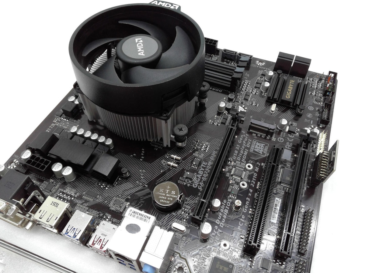 GIGABYTE GA-AB350M-D3H Motherboard Socket AM4 DDR4 +AMD Ryzen 3 2200G I/O Shield