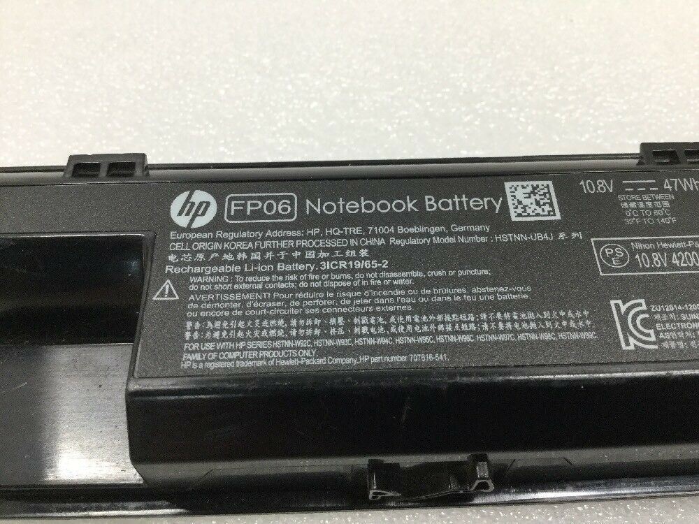 Genuine OEM HP FP06 Battery ProBook 440 445 450 470 G0 455 G1 708457-001 FP09