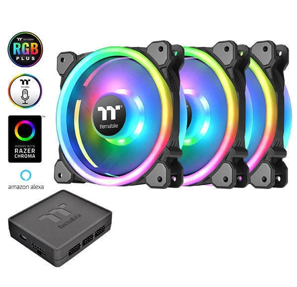 Thermaltake Riing Trio 12LED RGB TT Premium Fan (3 Pack),  CL-F072-PL12SW-A