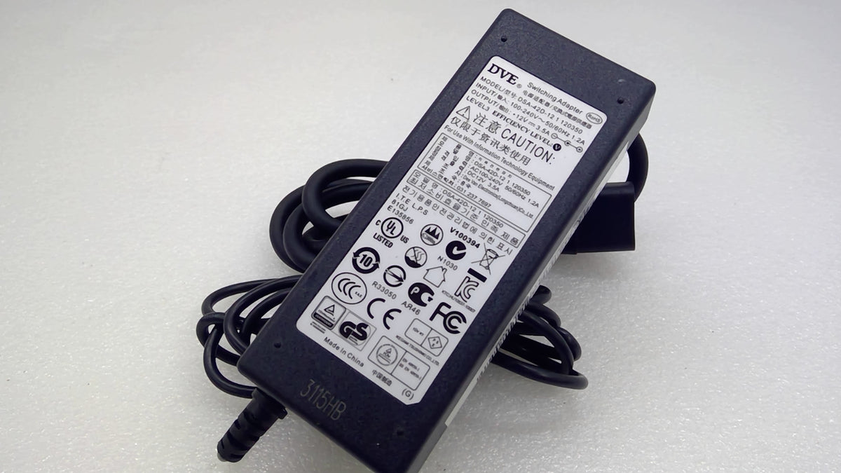 DVE DSA-42D-12 1 120350 12V 3.5A 42W AC/DC Adapter w/ Power Cord