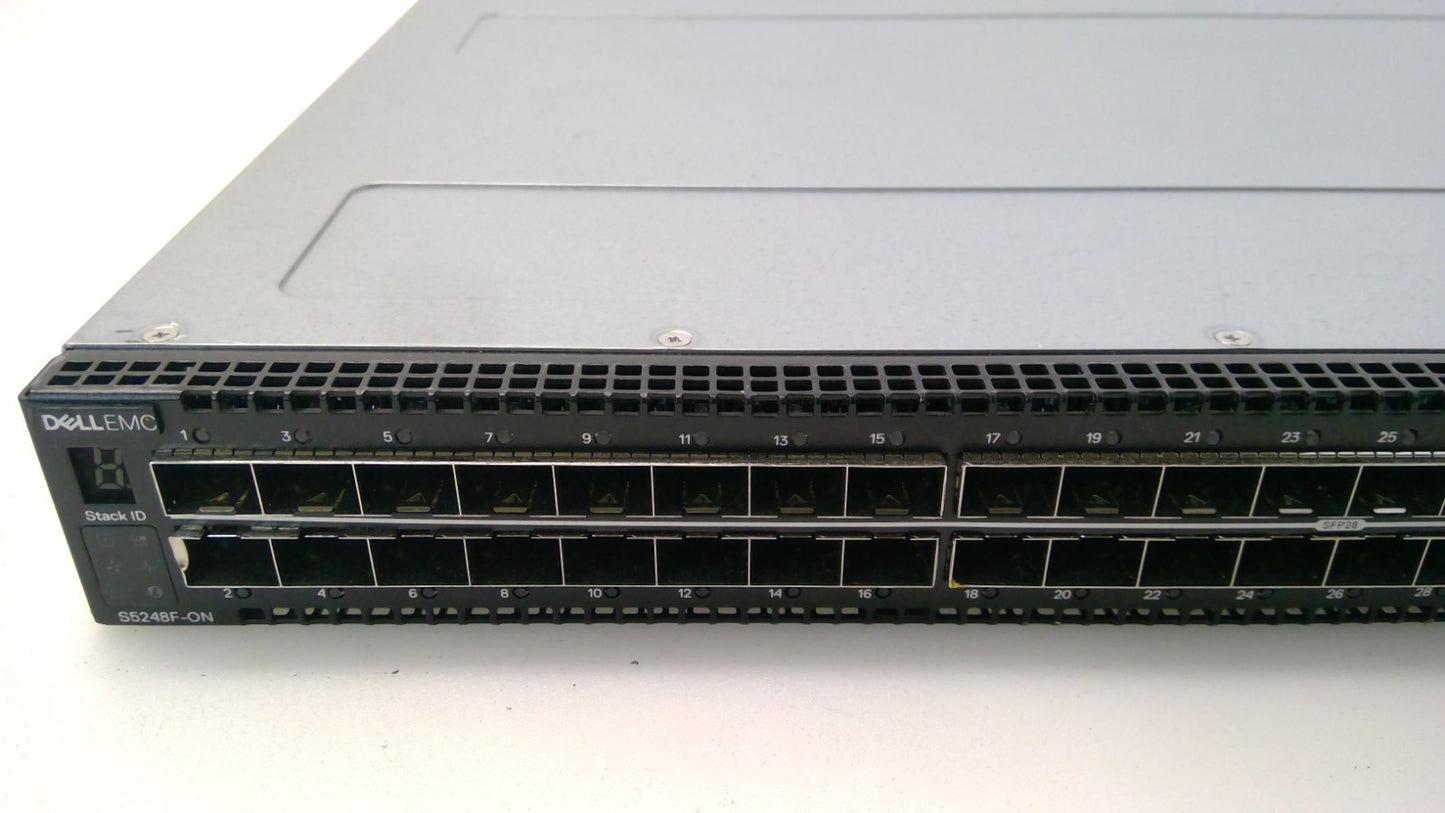 Dell EMC PowerSwitch S5248F-ON SFP Networking Switch 48-Port 25GbE Sonic 3.1.3