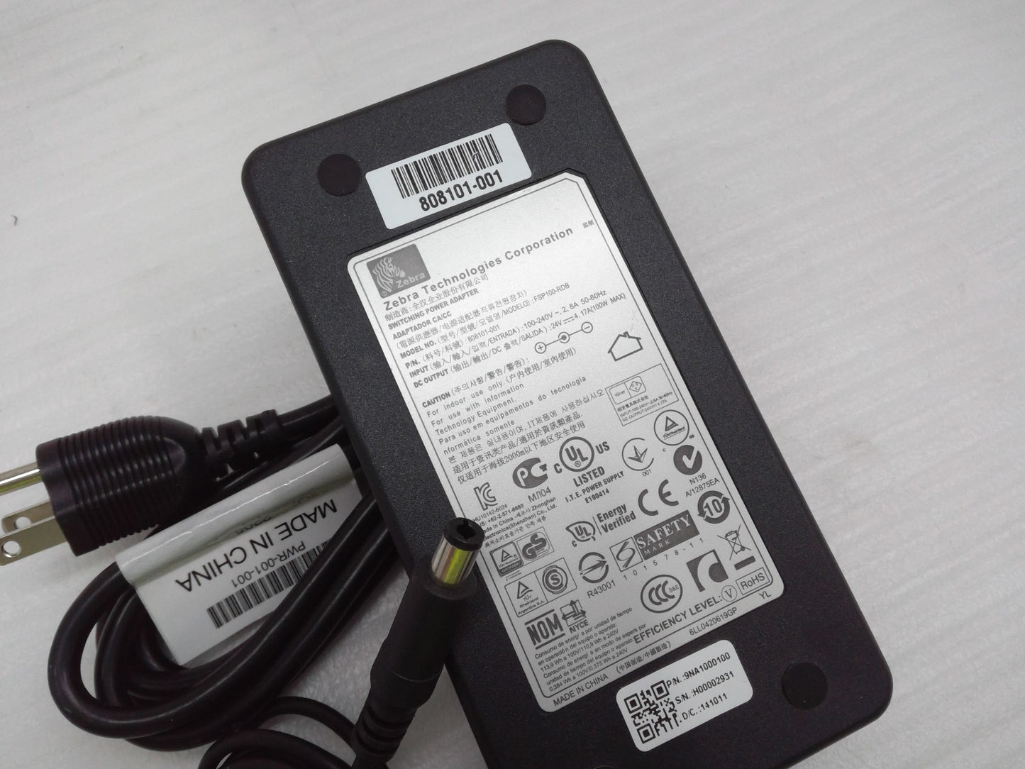 OEM Original Zebra 100W 24V 4.17A AC Adapter For 808101-001 FSP100-RDB Power