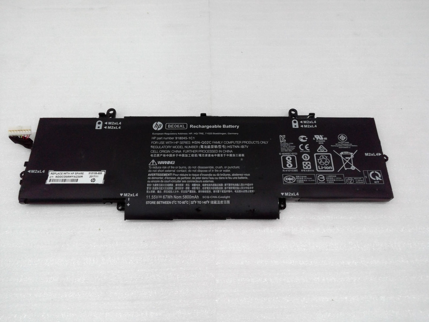 Genuine HP BE06XL Battery For HP Elitebook 1040 G4 Folio HSTNN-IB7V 918045-1C1
