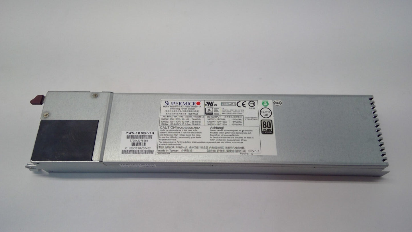 Supermicro PWS-1K62P-1R 1620w Server Switching Power Supply Module