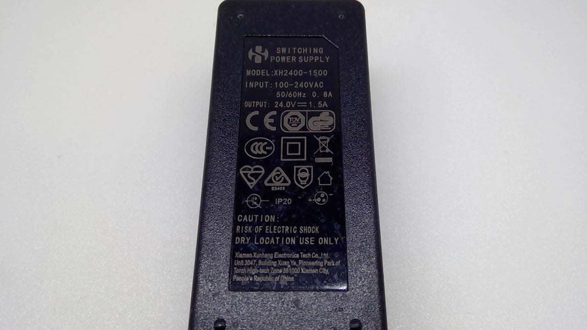 Xunheng XH2400-1500 24V 1.5A 3-Pin Adapter for Powerfit PL-1911 Resteck RE-678