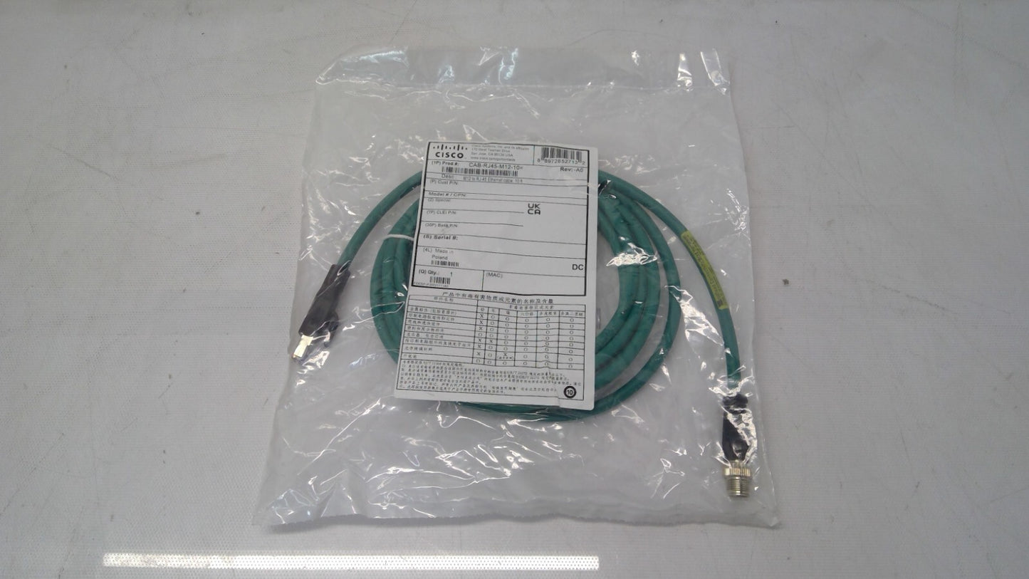 Cisco CAB-RJ45-M12-10 Ethernet Cable 10Ft