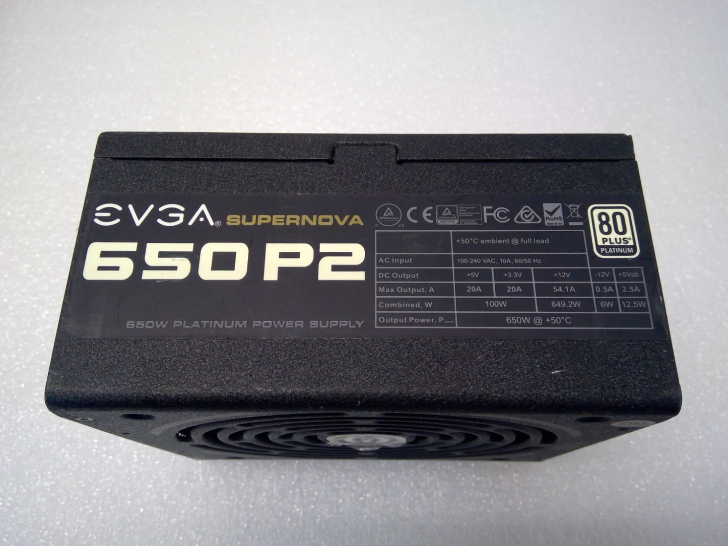 EVGA SuperNOVA 650 P2 80PLUS Platinum 650W Fully Modular Power Supply *No Cable*