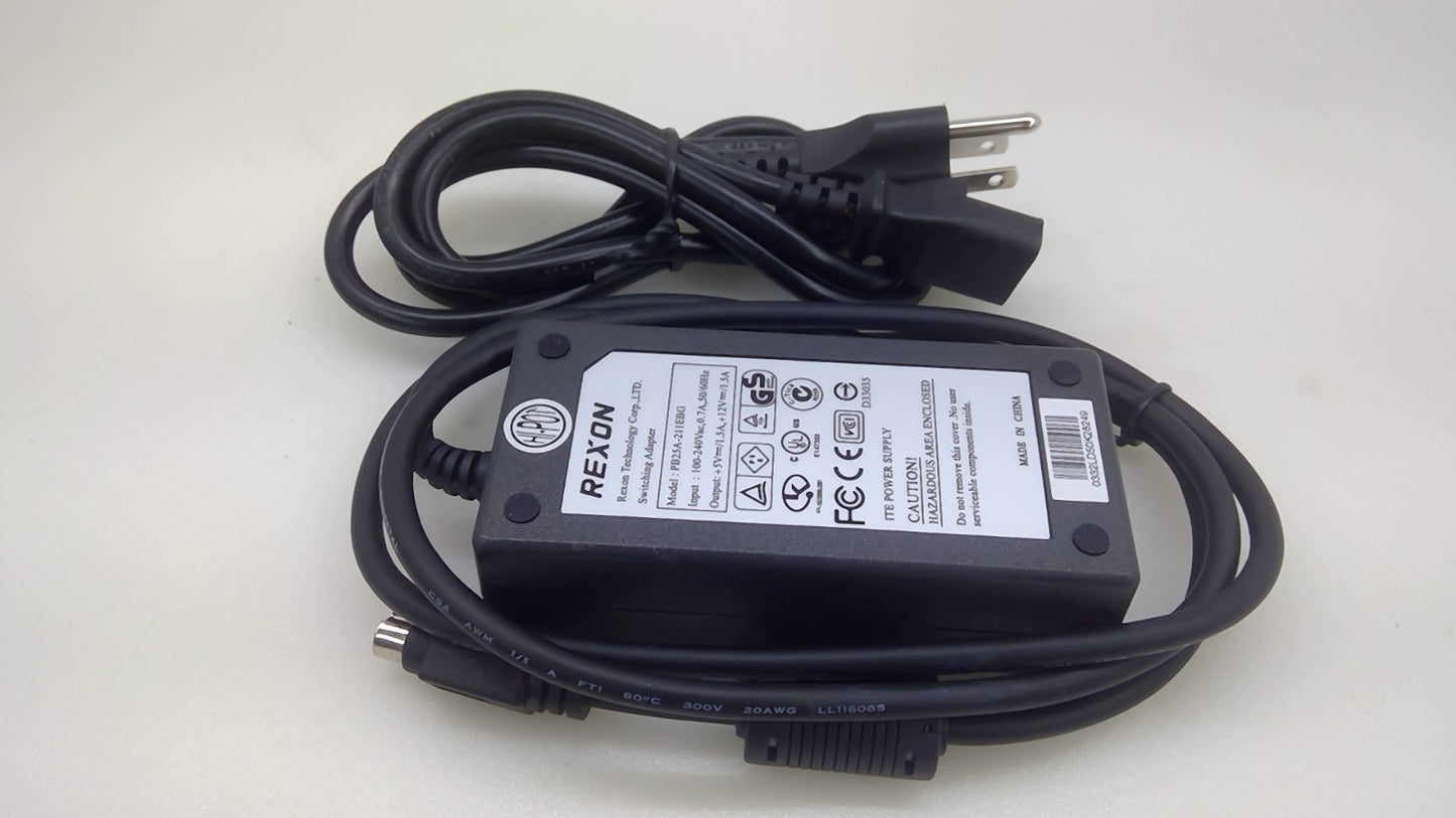 REXON PB25A-211EBG 5V 12V 4-Pin AC Adapter for LaCie Porsche Hard Drive