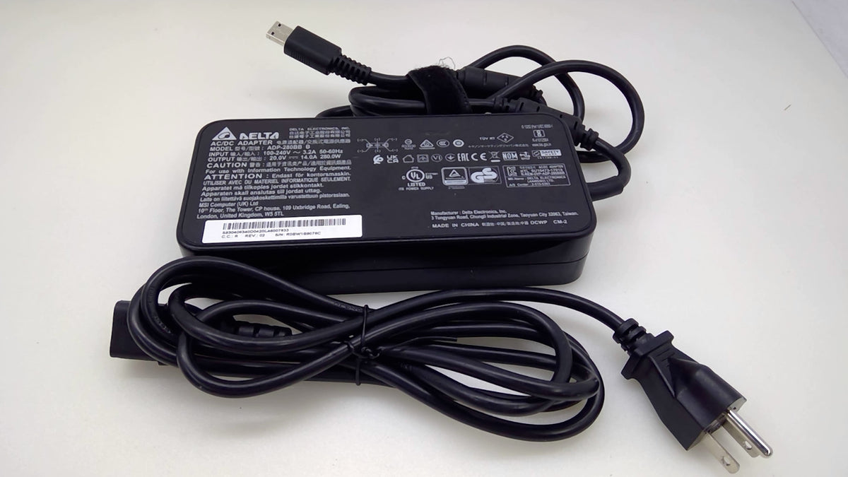 Genuine MSI Delta 280W ADP-280BB B 20V 14A 4-Pin Square Tip Charger