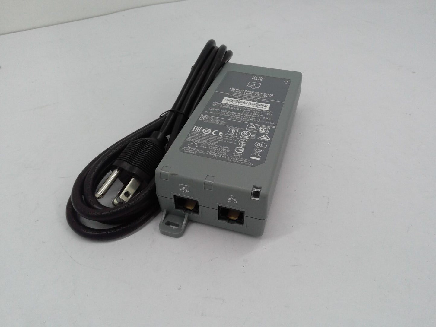 Cisco 341-100701-01 Touch 10 PoE Injector CS-POE-INJ W/Power Cord