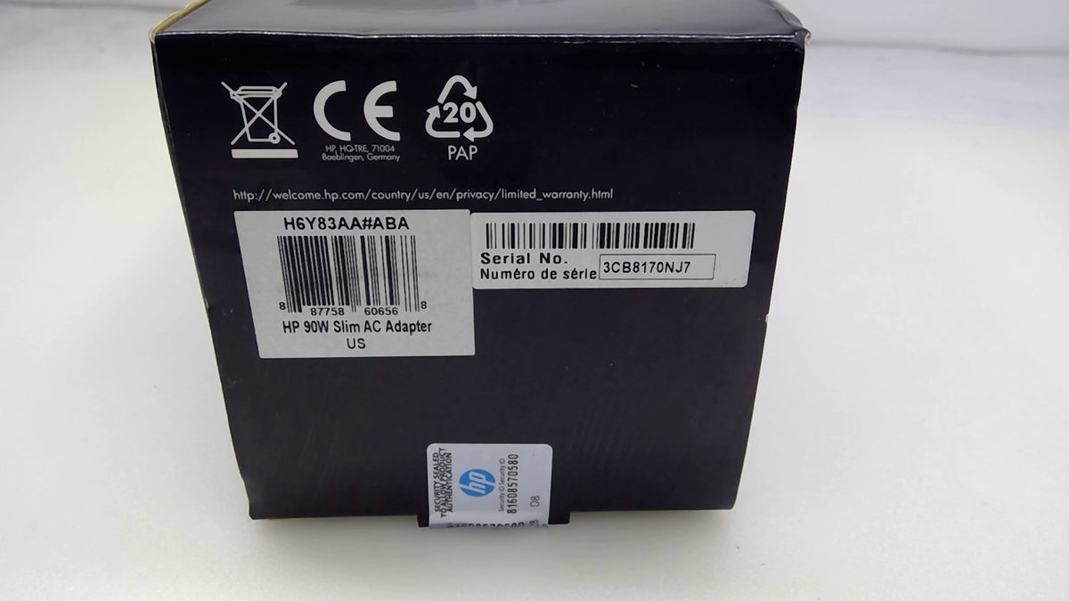 HP 90W Slim AC Adapter H6Y83AA#ABA USB 3 Tips New Sealed