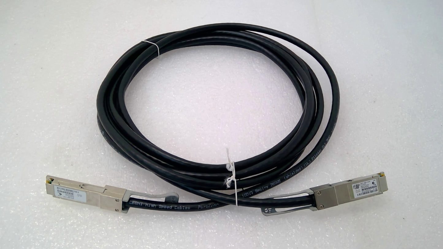 CISCO QSFP-H40G-CU5M 40Gb QSFP CR4 Passive Direct Copper Cable 5M 37-1318-03